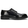 GREEN GEORGE Stringata uomo nera in pelle