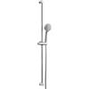 OFFO Saliscendi Doccia,Asta Doccia 100 cm,Saliscendi Doccia con Soffione,Asta Doccia con Soffione e Rotondo Doccetta con 3 Tipi di Getto e Flessibile da 1,6 m, Cromo