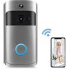 ciciglow Videocitofono Wifi, telecamera campanello wireless, campanello video risoluzione 1280 x 720 con batteria ricaricabile 6800 mAh rilevamento movimento visione notturna controllo APP per Android IOS
