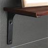 Catekro Staffe per mensole, bianche, 4 pezzi, 15,2 cm, di alta qualità, ad angolo retto, staffe per mensole, staffe angolari con viti (nero)