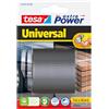 Tesa Extra Power Universale - Nastro Telato per Riparazioni, Fissaggio, Imballaggio, Marcatura e Sigillatura - Grigio - 5 m x 50 mm