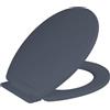 RAM ONLINE Sedile WC Ram® grigio con chiusura ammortizzata con cerniere regolabili, sedile WC LOO a sgancio rapido e facile da pulire, grigio