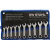 SW-Stahl Set di chiavi a forcella, 10-19 mm, extra corte, 10 pezzi 00840L