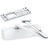 GEZE Bianco TS 2000 V BC - Chiudiporta a due ante fino a 1250 mm di larghezza con aste e piastra di montaggio, set 3 in 1, bianco