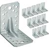 OMIDEAS 12 x Squadretta di Giunzione Angolare ( 90 x 90 x 65 x 2.5 ) Squadretta Rinforzata Zincate