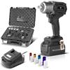 STAHLWERK Avvitatore A Percussione ADS-880 ST A Batteria 20 Volt System Tecnologia Brushless 880 Nm Attacco Da 1/2 Include 4 Bussole Da 17 A 22 MM Batteria