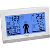 TFA Dostmann stazione radiocontrollata digitale Weather Boy, 35.1159.02, fase lunare, ora dell'alba/tramonto, temperatura e umidità, con sensore esterno, bianco