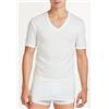 RAGNO 3 Maglie Lana Merino/Cotone sulla Pelle (Art.sintonia 65458) Scollo A V Bianco Lana (7)