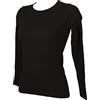 RAGNO Maglia Girocollo Donna Manica Lunga in Caldo Cotone Biologico Caldo e soffice Articolo D274AB BIO ML Giro, 020 Nero, 6-SESTA (EU XL - F 5 - USA L - GB 38)