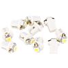 Qiilu 12V B8.5D 1SMD 5050 Lampadina a LED per Auto Bianca, 10 Pezzi T5 Car Gauge 5050 1SMD LED Dashboard Dash Side Lampadine