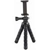 Hama - Mini treppiede con gambe a snodo per smartphone e GoPro, 14 cm, nero