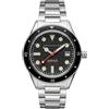 Spinnaker Mens 42mm Cahill Mid Size Automatic Sable Black 3 Hands Watch with Solid Stainless Steel Bracelet SP-5075-11
