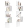 VASAGLE Set di 2 Librerie Angolari, Mensole Angolari da Muro, Scaffali da Parete a 4 Ripiani, in Camera da Letto Soggiorno Bagno Studio, Porta Piante, Bianco Nuvola LBC704WB01