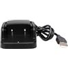 Retevis RT24 Caricabatterie per Ricetrasmittente, Base USB Originale, Leggera e Durevole, Compatibile con RT24/RT21, per Ufficio e Magazzino, Nero (1 Pezzo)