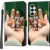 Haninsuze Cover per Samsung Galaxy A05s, Portafoglio PU Pelle, Gatto