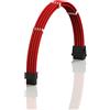 LINKUP - AVA 30cm EPS 8 (4+4) pin CPU ATX Scheda Madre Cavo di Prolunga per PC con Guaina Intrecciata per Alimentatore PSU con Pettini┃Design Robusto e Rigido┃Confezione Singola┃300mm - Rosso