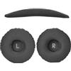 Defean Kit di cuscinetti di ricambio 2 in 1 in tessuto a rete + archetto compatibile con cuffie JBL Tune 600(T600BTNC 600BTNC)/660(T660NC 660NC)/670(T670NC 670NC) (nero)