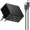 Avatcen Caricatore USB C, 40W Multipresa tipo C veloce, rapido adattatore di alimentazione con spina a muro PD&QC per iPhone 15/15 Pro/15 Pro Max/14/13/12, iPad, Samsung, con Cavo USB C da 2 metri