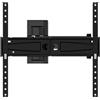 Meliconi FLATSTYLE FDR400, Supporto TV Parete a Doppia Rotazione, Staffa per TV a Schermo Piatto da 40 a 65, Attacco VESA 200-300-400, Portata 35 Kg, Made in Italy, Nero