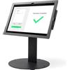 Tabdoq Lite - Supporto da tavolo per tablet, girevole e inclinabile, con base ponderata per banconi e scrivanie, compatibile con Samsung Galaxy TAB A9+ e A11+, 1 pollici, colore: Nero