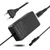 STLIERT Caricabatterie Surface Pro 65W per Microsoft Surface Pro 11/10/9/8/7+/7/6/5/4/3/X, Surface Laptop 7/6/5/4/3/2/1, Surface Go 4/3/2, Surface Book 3/2/1, Modello 1706 Alimentatore con porta USB