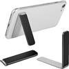 TIESOME Supporto ultra sottile per cellulare, mini supporto regolabile in lega per telefono, portatile, pieghevole, angolo regolabile per telefono cellulare, tablet, modello universale (nero)