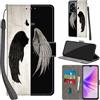 Haninsuze Cover per Oppo A57/A77 5G/A57S 4G Custodia Cover Pelle Libro Portafoglio con Porta Carte Magnetica Protezione Antiurto Cuoio Flip Case Custodia Cover per Oppo A57/A77 5G/A57S 4G, ala
