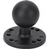 RiToEasysports Base Rotonda Lega Alluminio, Supporto RAM con Piastra Montaggio Sfera 1,5 Pollici e Braccio Doppia Presa Dimensione C, per Ufficio Auto Navi Fotocamere Smartphone