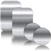 YGKJ 4 Pezzi Placche Metalliche Adesive Piastra Metallo con Adesivo Universale per Supporto Magnetico Auto/Porta Cellulare da Auto Calamita (2 Rotonde e 2 rettangolari) (Argento)