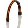LINKUP - AVA 30cm EPS 8 (4+4) pin CPU ATX Scheda Madre Cavo di Prolunga per PC con Guaina Intrecciata per Alimentatore PSU con Pettini┃Design Robusto e Rigido┃Confezione Singola┃300mm - Arancione Nero