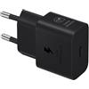 Samsung EP-T2510NBEGWW Caricabatterie per dispositivi mobili Universale Nero USB Ricarica rapida Interno (Type C Adaptor 25W Smartphone - Black Usb Fast Charging - Warranty: 12M)