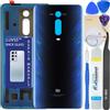 LUVSS Coperchio Copribatteria Scocca Vetro Posteriore Imposta per Xiaomi Mi 9T / 9T PRO (Blu)