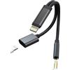 HOYULLI Adattatore da Lightning a jack da 3,5 mm (2 in 1) per iPhone 14 13 12 Pro Max cavo di ricarica per Apple MFi Certified Aux Audio Connettore Accessori Auto per iPad Caricatore Headphone Jack