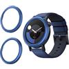 Generisch 2 custodie compatibili con CMF by Nothing Watch Pro 2 - in stile curvo e piatto, antigraffio e impermeabile, con cassa in acciaio inox, accessori pratici (blu scuro)