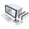Audioproject A145 - Telaio di installazione per autoradio plancia autoradio 2 DIN con Cornice - Universale due DIN Metallo Slot di installazione per Auto Navigazione compatibili con VW Fiat Opel Ford
