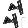 QWORK® Set di 2 Supporti da Parete per Altoparlanti, Staffe Regolabili 180°, Portata Massima 13,6 kg, per Pareti in Mattoni e Cemento
