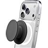 Encased Impugnatura magnetica pieghevole per telefono (compatibile con MagSafe), comodo supporto in silicone per iPhone (nero)