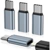 Zacenei Adattatore da Lightning a USB C, 4 pezzi, adattatore da USB C a Lightning per iPhone 17/16 Pro/17 Pro Max/16 Plus/iPhone 15/iPhone 17 Pro, Galaxy S24/S23, iPad, per ricarica rapida, non per audio/OTG