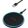 Sanicata 15W Caricatore Wireless - Caricatore Senza Fili Portatile Compatibile con iPhone 16/15/14/13/12 Pro/Max/XS Max/XR/SE e Samsung Galaxy S24/S23/S22/S21/S20/Note10/9, AirPods 2/Pro
