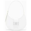 Armani Exchange Jodie, Sustainable, Metal Silver Logo, Borsa a Tracolla Donna, Bianco Sporco