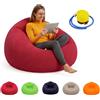 MeYuxg Poltrona Sacco Gonfiabile con Pompa Incorporata,Pieghevole & Portatile,Super Morbida,Lavabile,Pouf Gonfiabile per Interno ed Esterno, Giardino Campeggio Viaggio(Rosso)