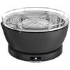 FEUERDESIGN Grill Portatile a Carbonella Vesuvio Nero Con Pinza e Borsa