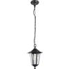 Eglo lampada a sospensione da esterno Laterna 4, lampada da esterno | uno punto luce, lampada a sospensione in alluminio pressofuso e vetro, nero, E27, IP44