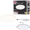 Paulmann 92389 Pannello LED lampada da incasso Veluna VariFit IP44 185mm tonda incl. 1x8,5 Watt satinato plastica 3000 K