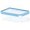 Emsa Clip & Close - 508547 Contenitore per alimenti rettangolare con coperchio, 5.4 litri, Trasparente/Blu