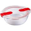 Pyrex Cook & Heat contenitore tondo per alimenti in vetro borosilicato con coperchio sfiatavapore per il microonde - cuocere in forno, conservare & riscaldare - 20x18cm -