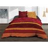 Le linge de Jules Copripiumino 220 x 240 + 2 federe in puro cotone a 57 fili, giada rossa