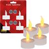 Idena 408998 - Candele a LED con luce tremolante, batterie incluse, decorazione per matrimoni, feste, Natale, Pasqua, come luce d'atmosfera in Plastica, Bianco