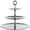 Alessi Dressed for X-mas Alzata a Tre Elementi con Decoro a Rilievo, Acciaio Inossidabile, Argento, 34x34x31.00 cm