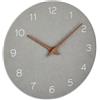 TFA Dostmann Orologio da Parete analogico 60.3054.10, lancette in Legno, Silenzioso, Movimento di qualità, Grigio Cemento, Fibra MDF, Multicolor